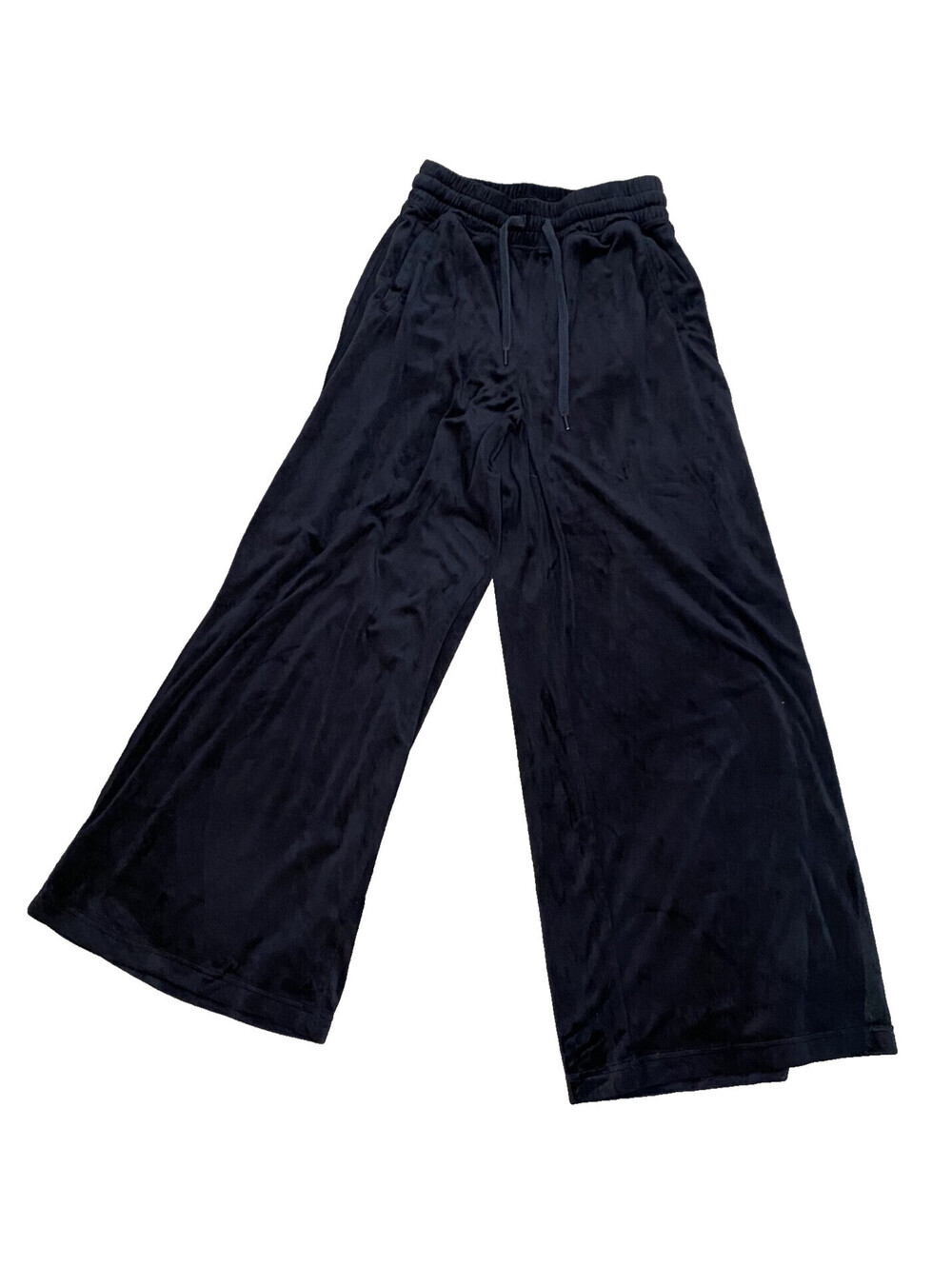OFFLINE by Aerie Size S Velour Wide Leg Lounge Pants Black Y2K 2000s Sweatpants